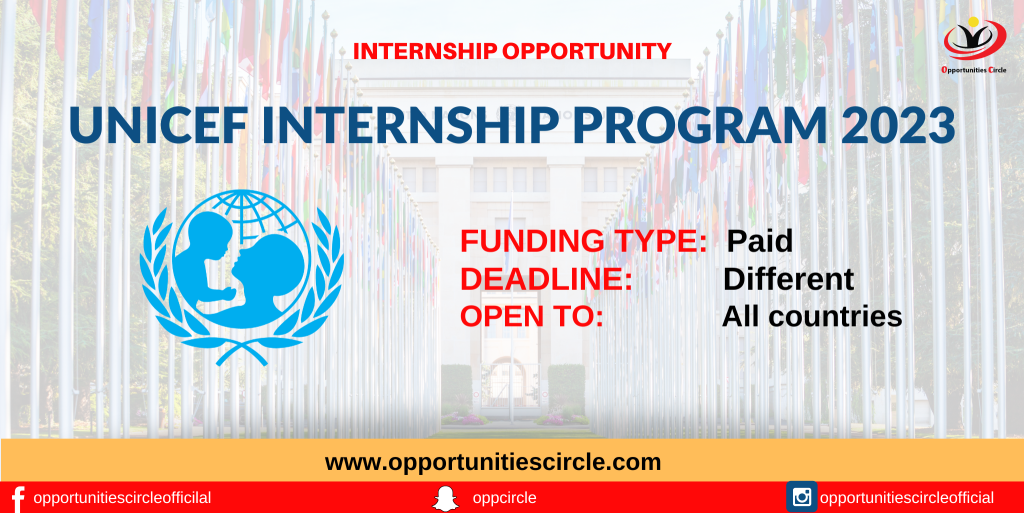 UNICEF Internship Program 2023 | Paid Internships