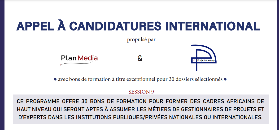 Appel à candidatures international en gestion de projets et genre