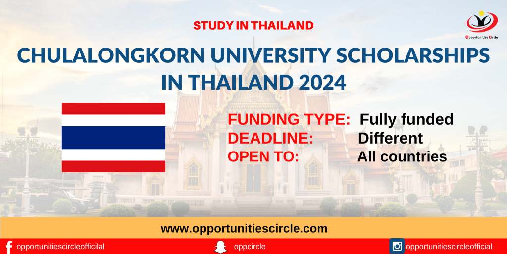 Chulalongkorn University Scholarships 2023-24 in Thailand | Fully Funded