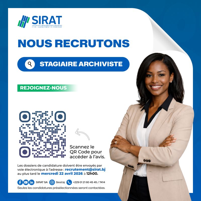 SIRAT recrute un stagiaire archiviste 