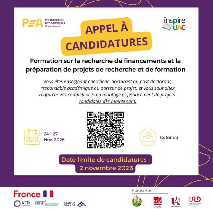 APPEL À CANDIDATURES | 2éme édition de la formation au montage de projets