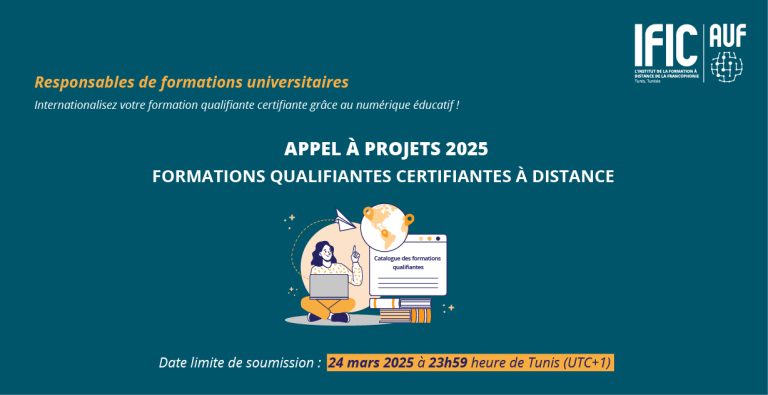 Appel à projets 2025 Formations qualifiantes certifiantes à distance.